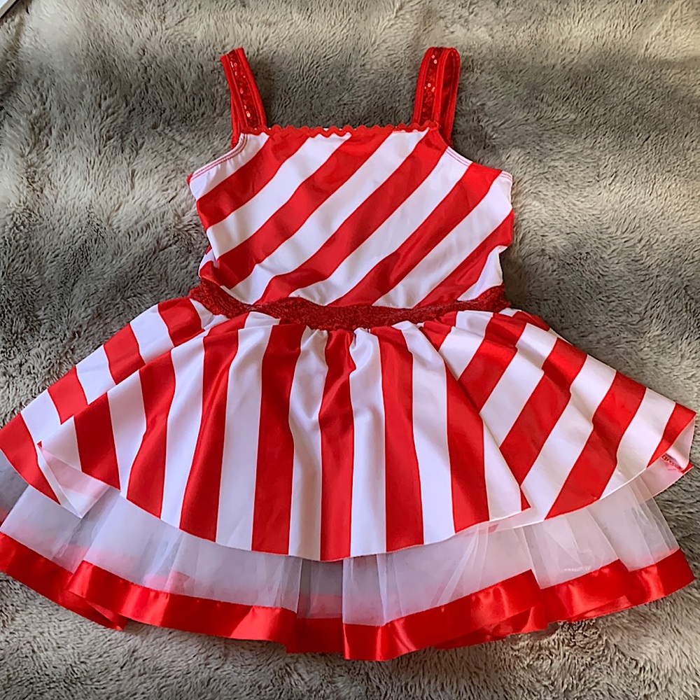 Candy Cane Striped Dress w/ Leotard